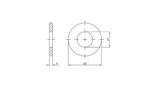 ARRUELA LISA INOX DESENHO