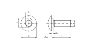 PARAFUSO LENTILHA INOX DESENHO