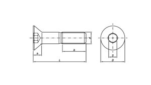 PARAF INOX ALLEN CHATA 304 DESENHO 1